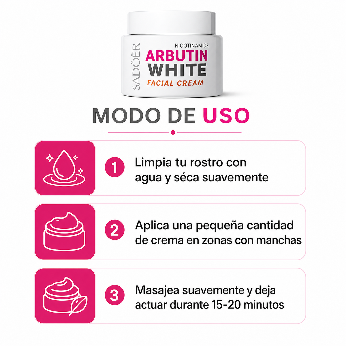Crema Aclarante Arbutin - Unificador Tono Piel Natural