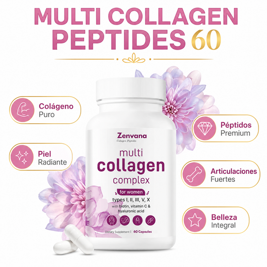 Multi Collagen Peptides 60 Cápsulas - Suplemento Colágeno