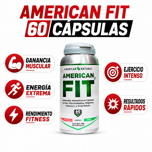 American Fit 60 Cápsulas - Suplemento Fitness y Ejercicio
