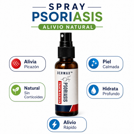Spray Psoriasis - Infografía Beneficios Alivio