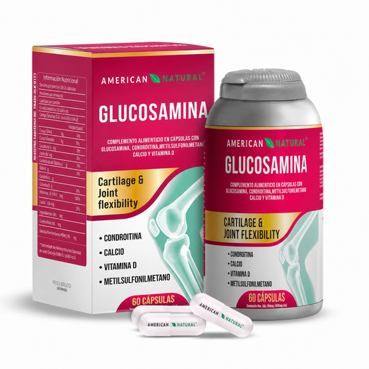 Glucosamina 60 Capsulas Articulaciones Huesos - Producto Fondo Blanco Ecuador