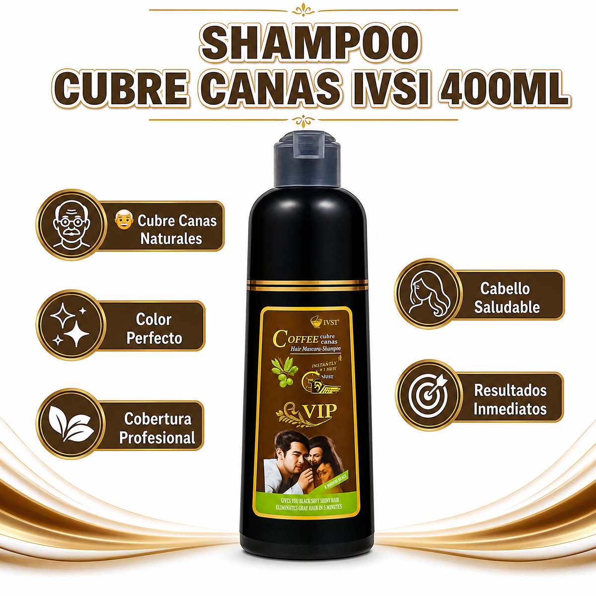 Shampoo Cubre Canas IVSI 400ml - Infografía del producto