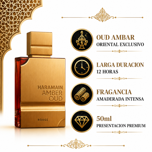 Haramain Amber Oud - Infografico Oud Ambar 12 Horas Ecuador