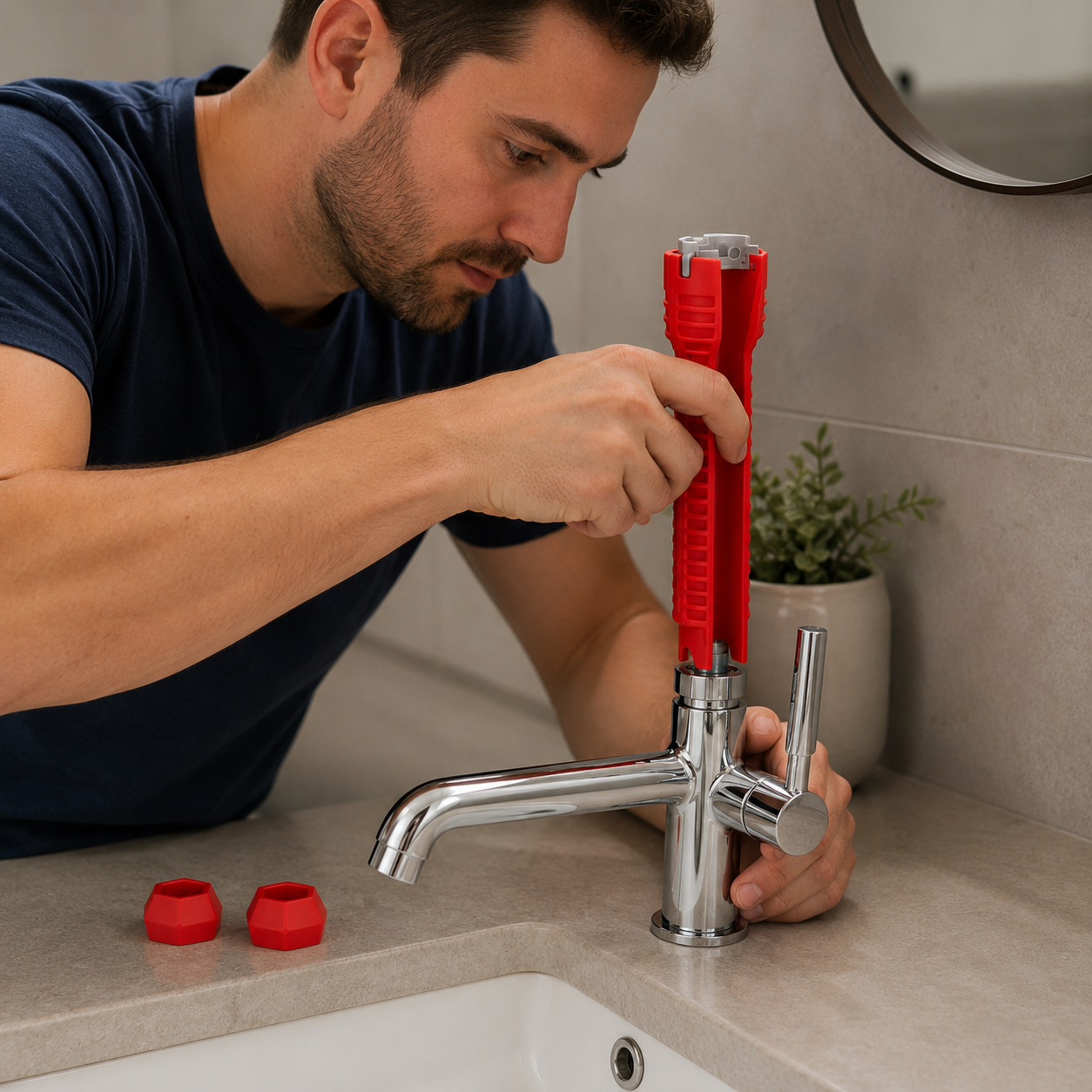 Llave Universal Grifo - Lifestyle Persona Instalando Grifo Ecuador