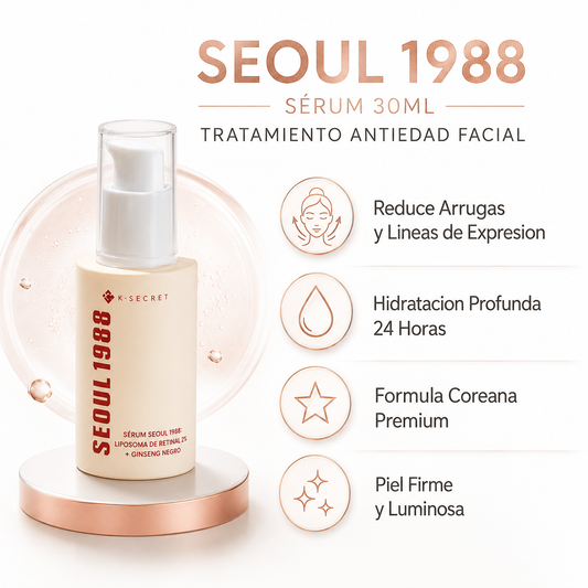 Seoul 1988 Serum - Infografico Antiedad Hidratacion Korea Ecuador