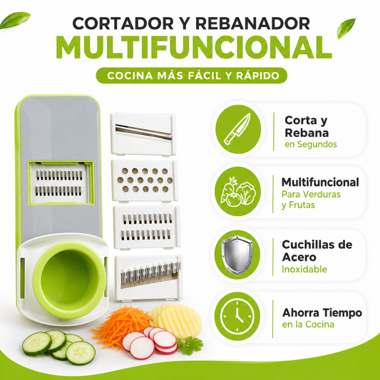 Cortador Rebanador - Infografico Acero Inoxidable Multifuncional Ecuador