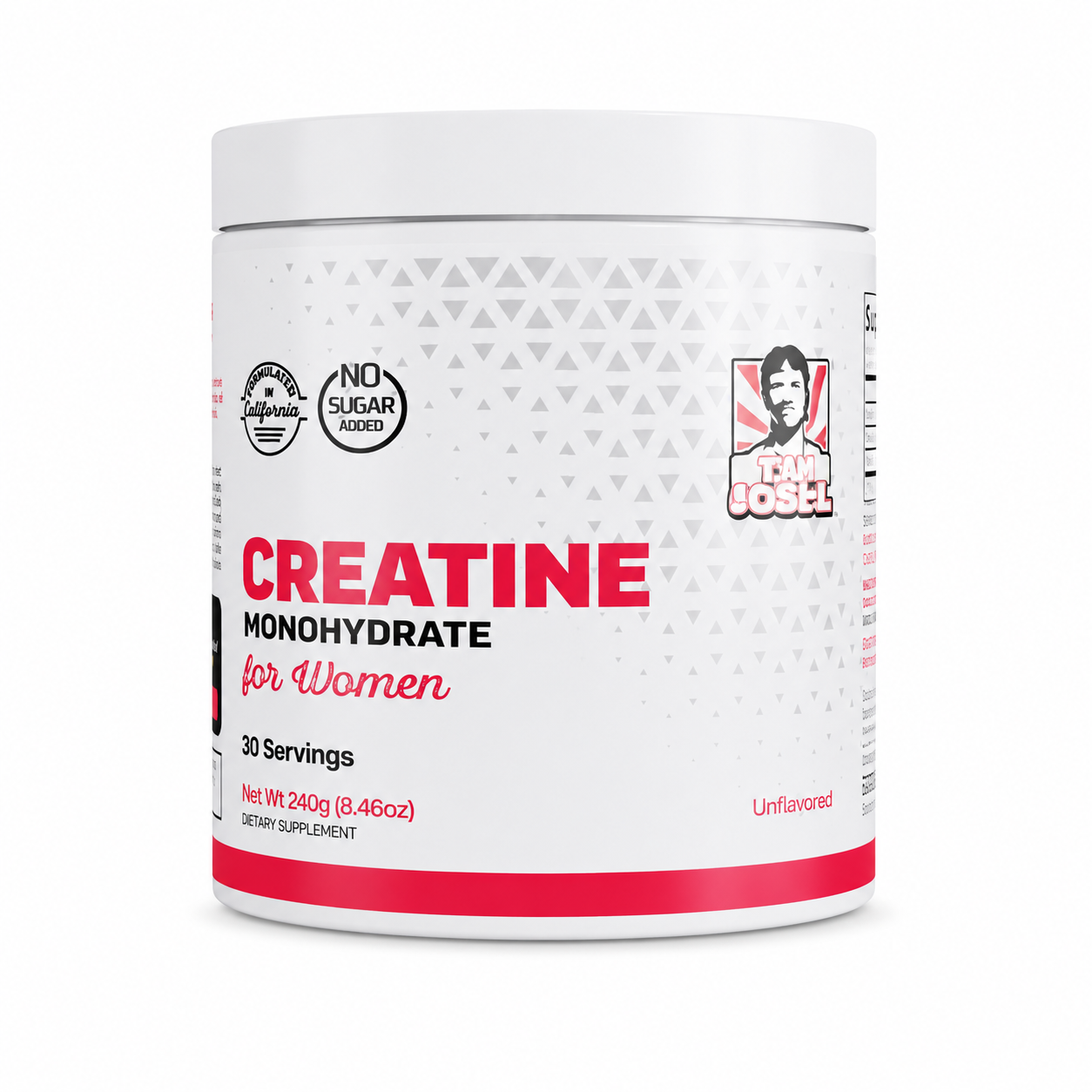Creatina para Mujeres 243g - Frasco Fondo Blanco Ecuador