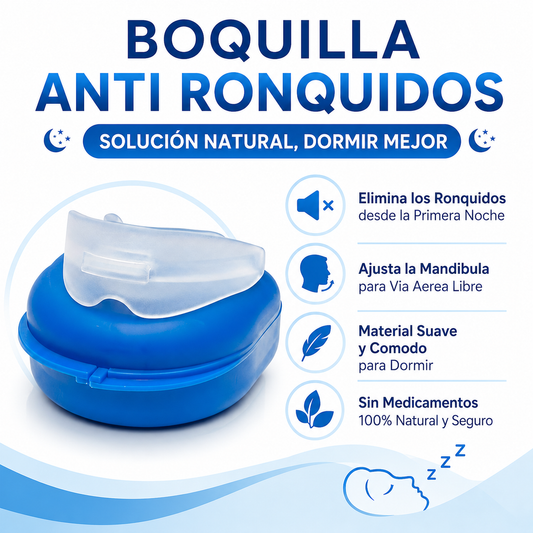 Boquilla Anti Ronquidos - Infografico Natural Sin Medicamentos Dormir Ecuador