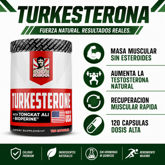 Turkesterona 120 Capsulas - Infografico Masa Muscular Sin Esteroides Ecuador
