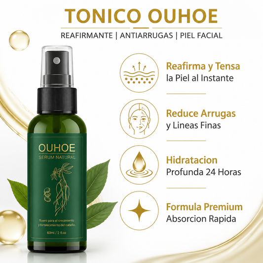 Tonico OUHOE - Infografico Reafirma Reduce Arrugas Ecuador