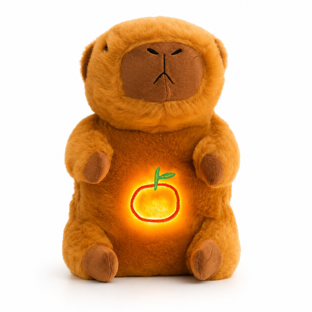 Peluche Capibara Relajante 26cm Respira Musica Luz - Producto Fondo Blanco Ecuador