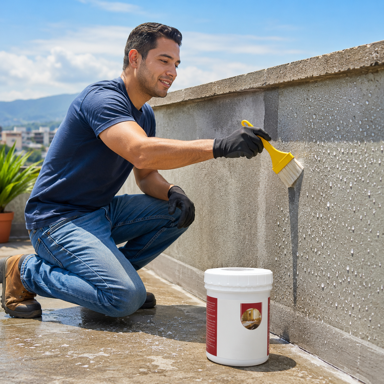 Sellador TRANSPARENT - Lifestyle Aplicacion Pared Ecuador