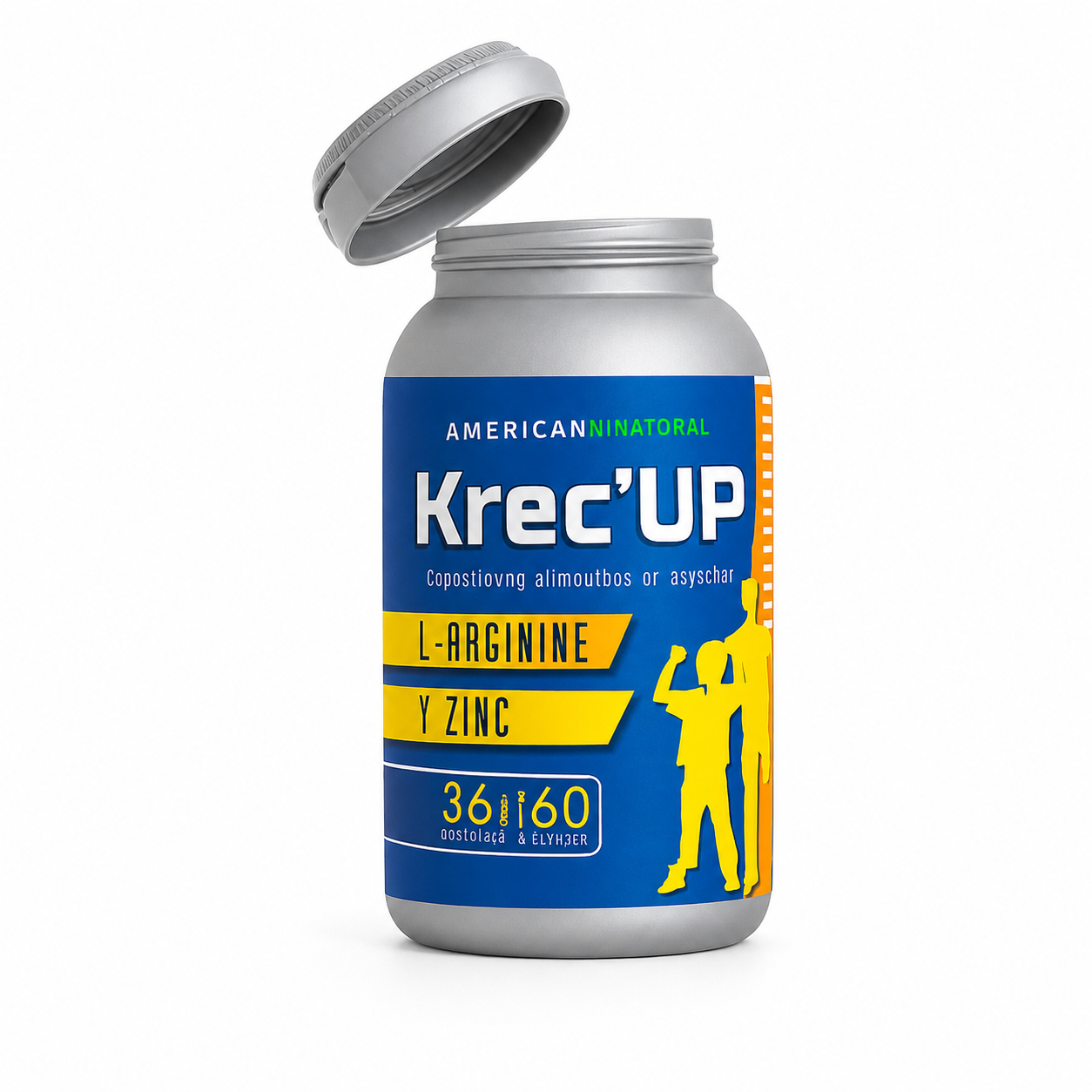 Krec Up 60 Capsulas Vitaminas Crecimiento - Producto Fondo Blanco Ecuador