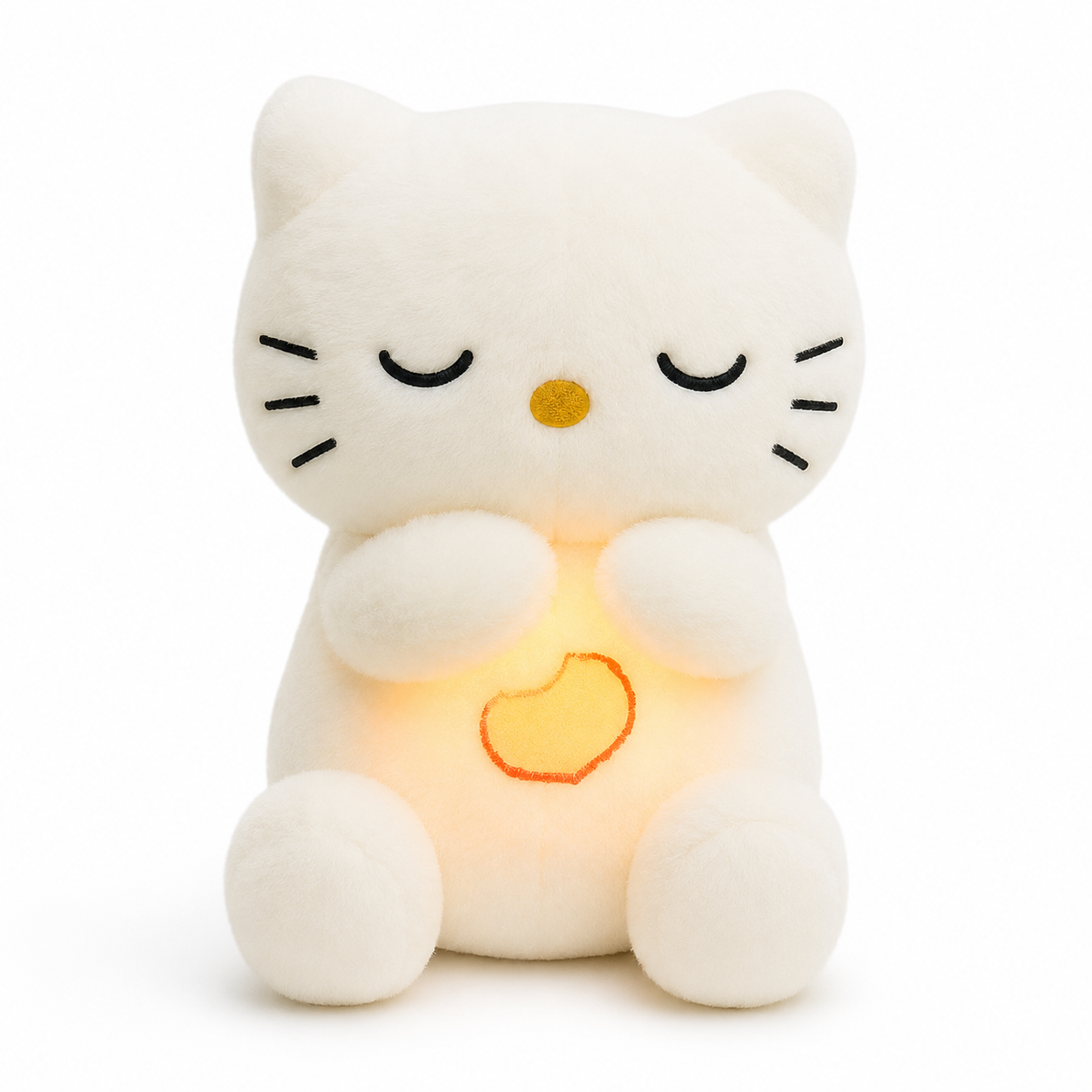 Peluche Gato Relajante 25cm Musica Luz - Producto Fondo Blanco Ecuador
