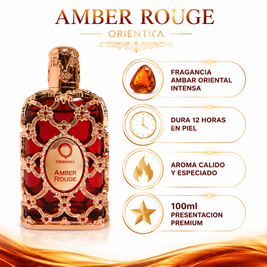Amber Rogue Orientica - Infografico Fragancia Oriental Ecuador