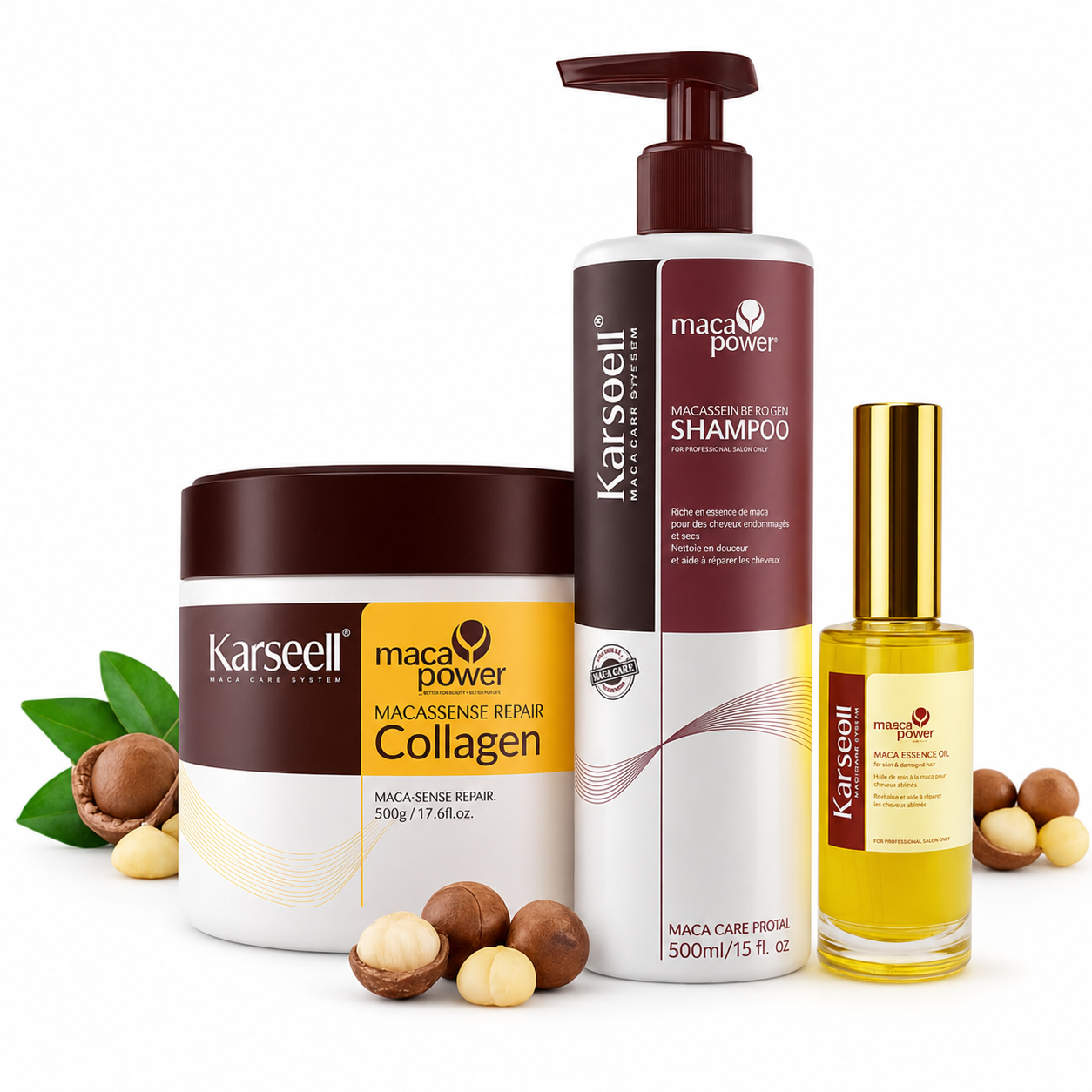 Combo Karseel Cabello Botox Argan Premium - Producto Fondo Blanco Ecuador