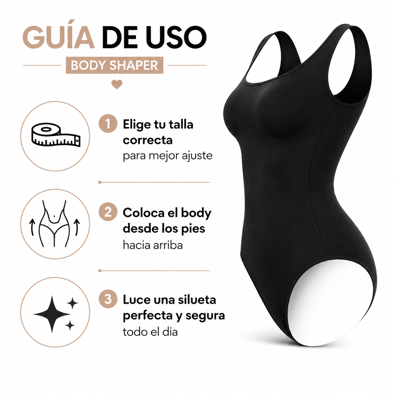 Body Compresion - Guia de Uso 3 Pasos Ecuador