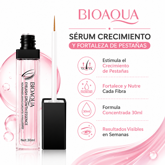 Serum Bioaqua Pestanas - Infografico Crecimiento Fortaleza Ecuador