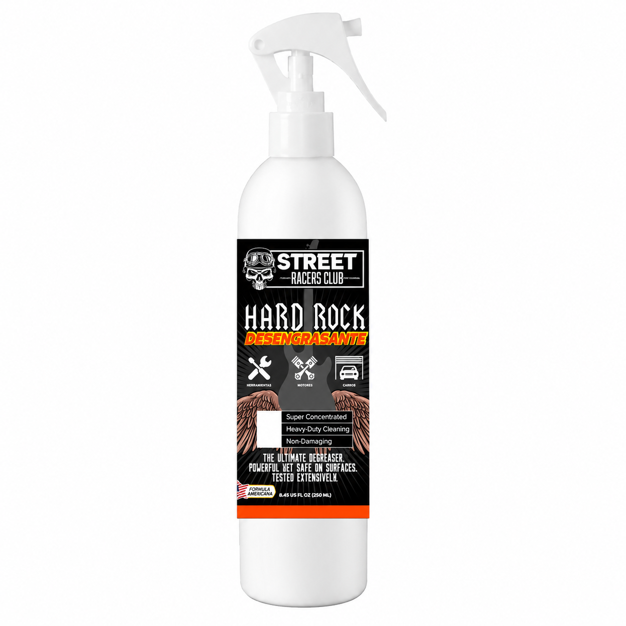 Hard Rock Degreaser Desengrasante 250ml Concentrado - Producto Fondo Blanco Ecuador