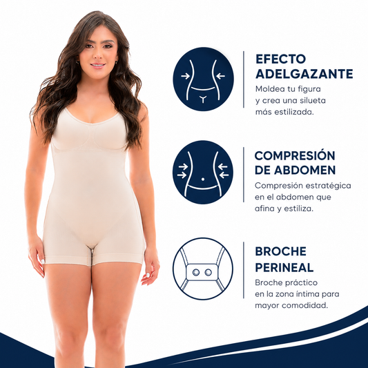 Faja Tejida Pierna Corta 2672 - Beneficios Efecto Adelgazante Compresion Ecuador