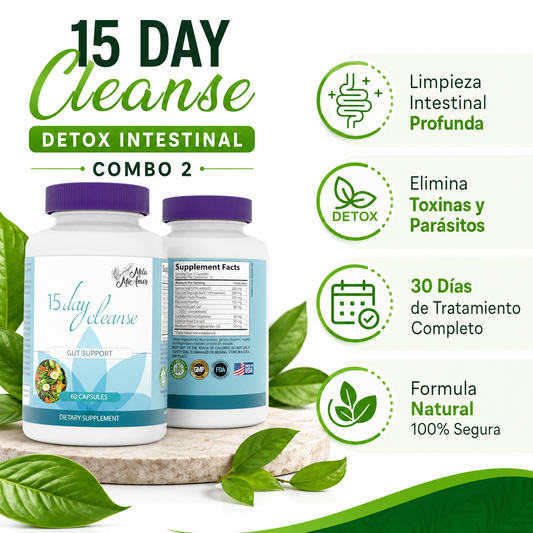 Combo 15 Day Cleanse - Infografico Limpieza Intestinal 30 Dias Ecuador
