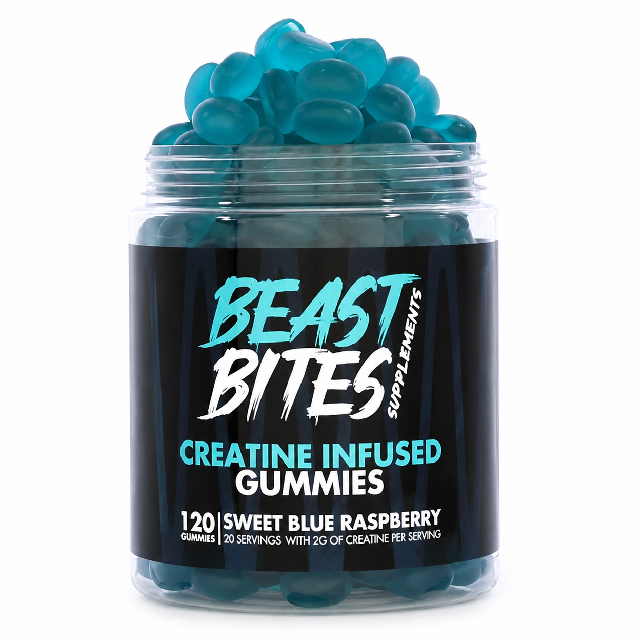 Beast Bites Creatina 30 Gomitas Energia - Producto Fondo Blanco Ecuador