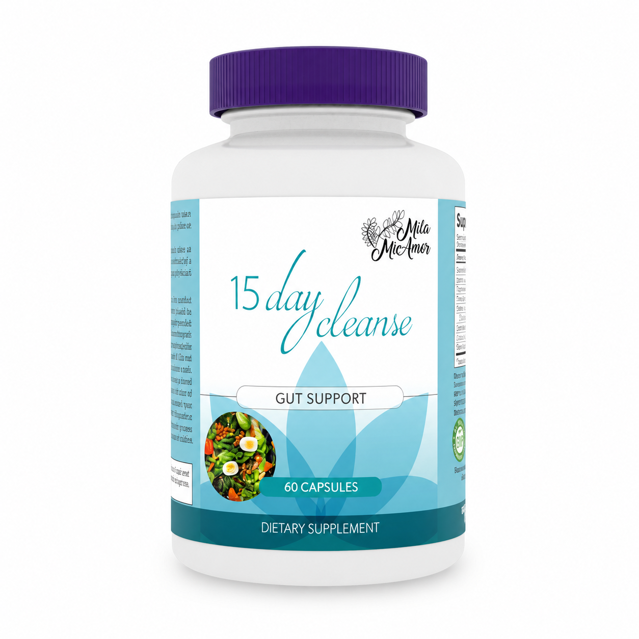 15 Days Cleanse 60 Capsulas Detox - Producto Fondo Blanco Ecuador
