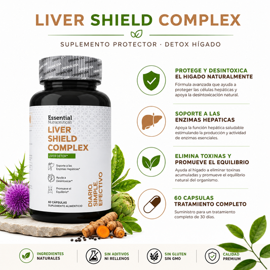 Liver Shield Complex - Infografico Protector Detox Higado Ecuador