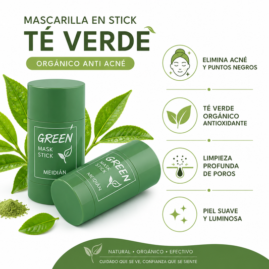 Mascarilla Te Verde - Infografico Anti Acne Poros Limpios Ecuador