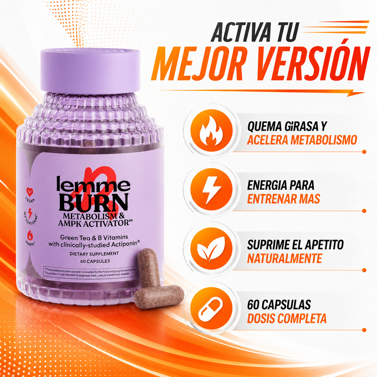Lemme Burn - Infografico Quema Grasa Metabolismo Ecuador