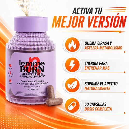 Lemme Burn - Infografico Quema Grasa Metabolismo Ecuador