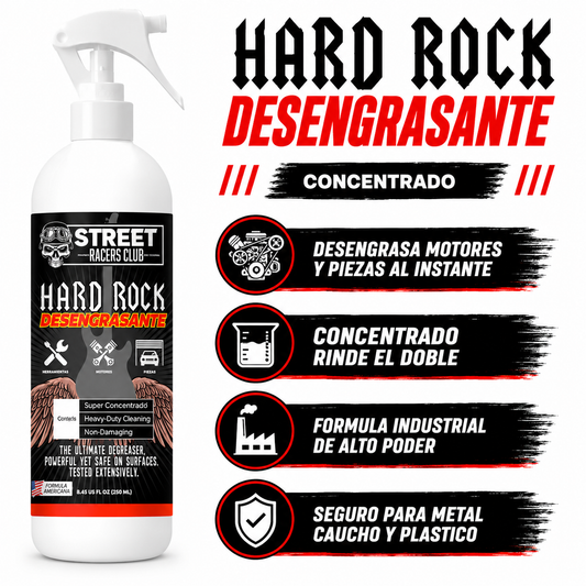 Hard Rock Degreaser - Infografico Industrial Motor Metal Ecuador