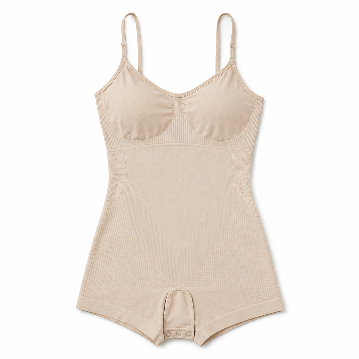 Faja Tejida Pierna Corta 2672 - Color Beige Flat Lay Ecuador