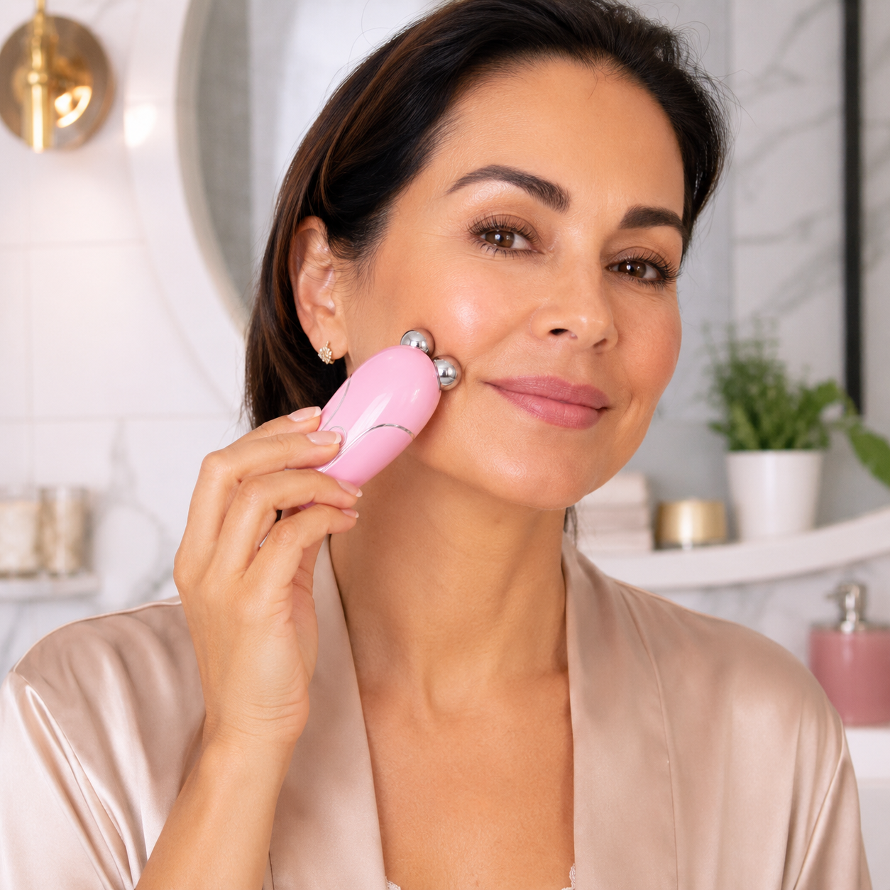 Masajeador Facial Microcorriente - Lifestyle Mujer Piel Joven Ecuador