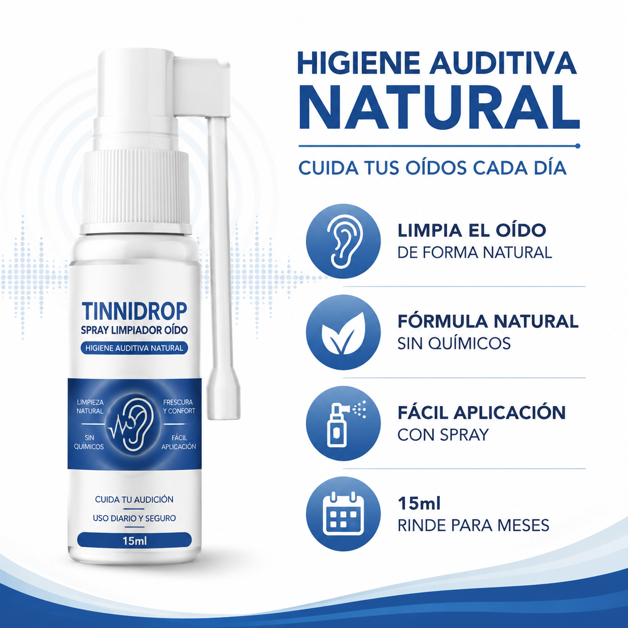 Tinnidrop Spray Oido - Infografico Natural Sin Quimicos Ecuador