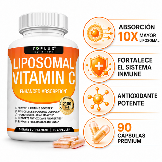Liposomal Vitamina C 90 Capsulas - Infografico Absorcion Inmunidad Ecuador
