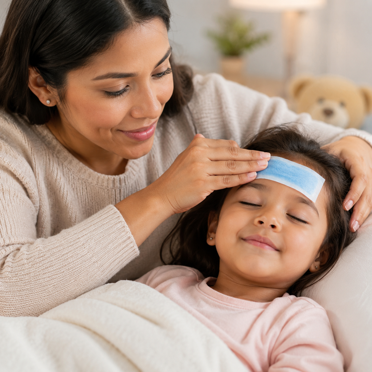 Parche Gel Frio Fiebre - Lifestyle Padre Hijo Frente Alivio Ecuador