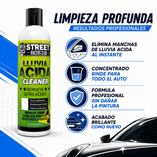 Lluvia Acida Cleaner - Infografico Elimina Manchas Formula Profesional Ecuador
