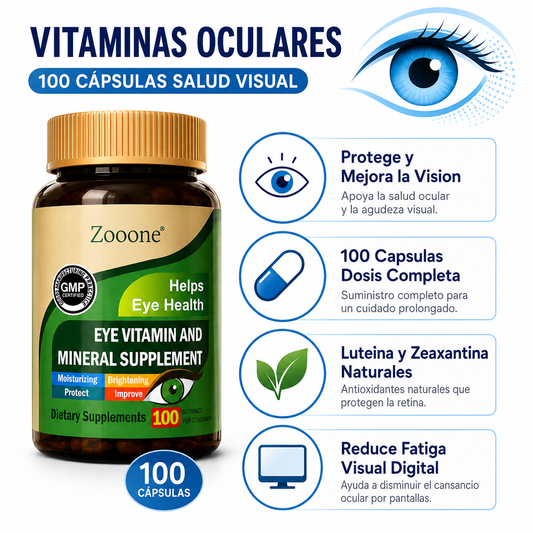 Zooone Vitaminas Oculares - Infografico Luteina Zeaxantina Ecuador