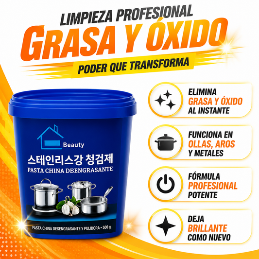 Pasta Olla China - Infografico Elimina Grasa Oxido Ecuador