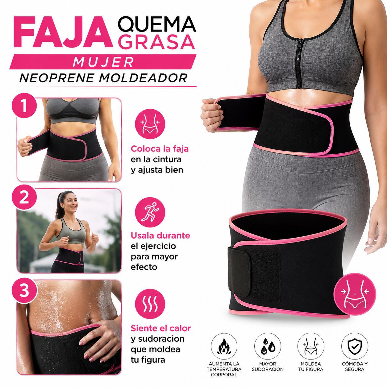 Faja Quema Grasa - Guia de Uso 3 Pasos Ecuador