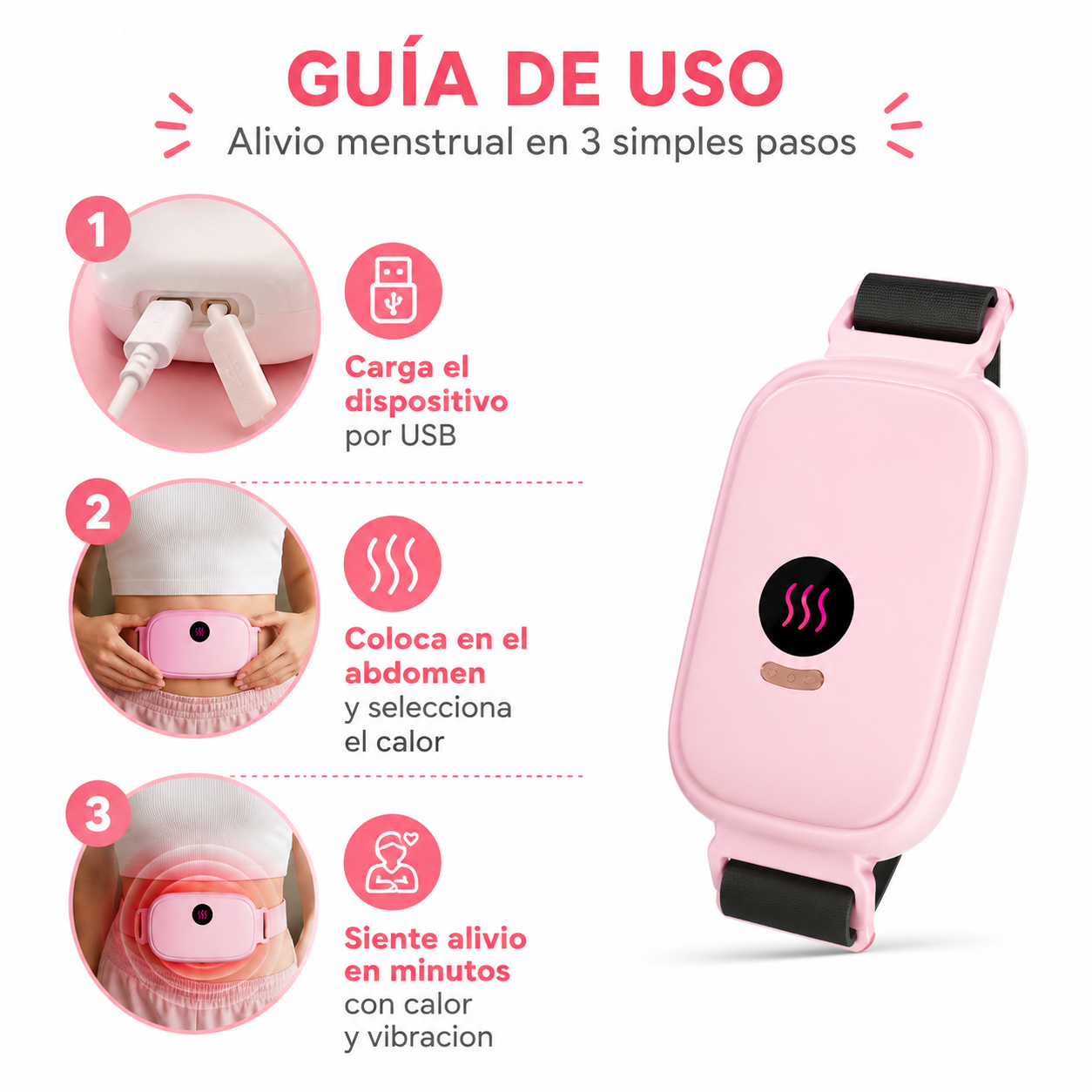 Masajeador Colicos - Guia de Uso 3 Pasos Ecuador