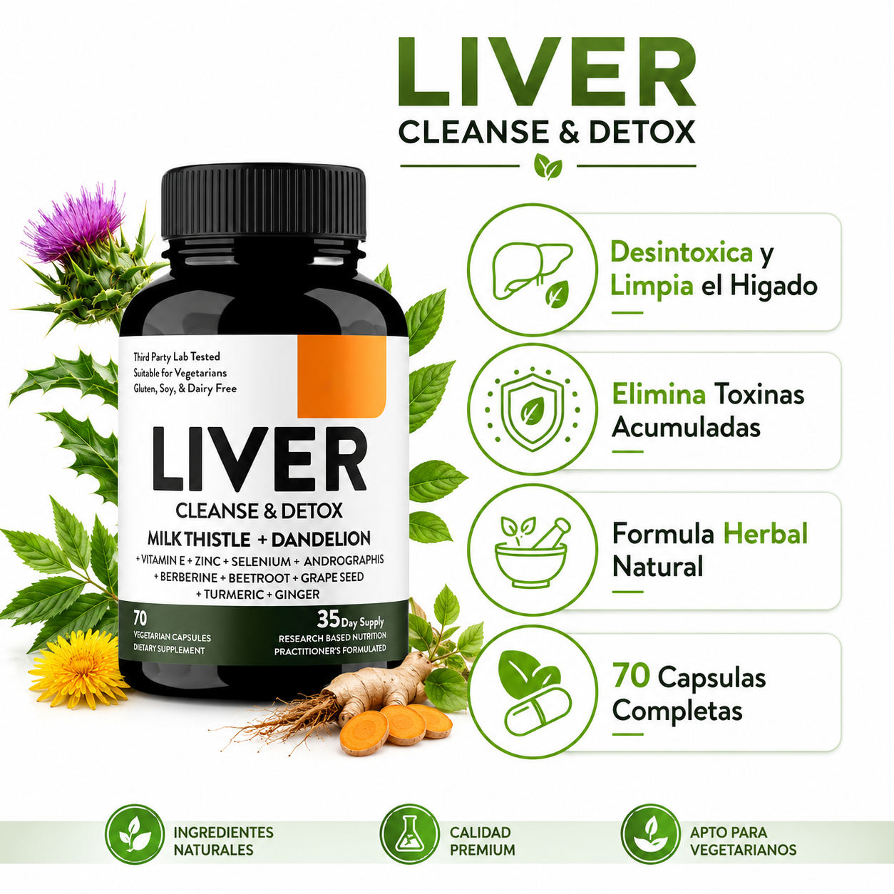 Liver Cleanse Detox - Infografico Limpieza Higado Herbal Ecuador