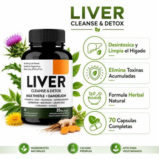Liver Cleanse Detox - Infografico Limpieza Higado Herbal Ecuador