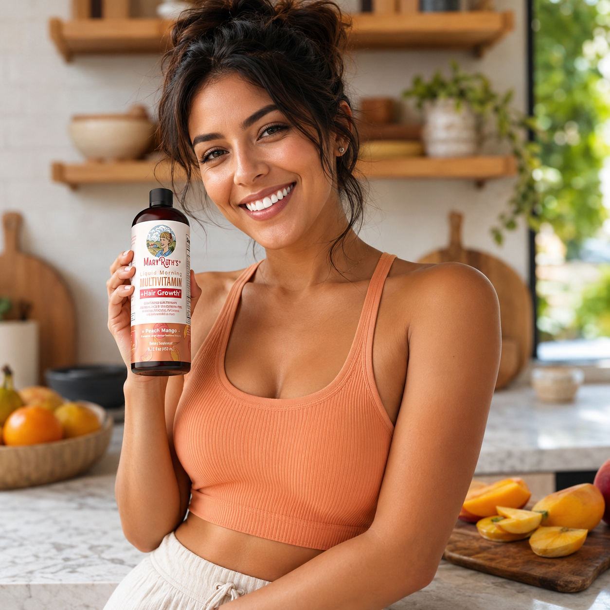 Mary Ruth's 450ml Peach Mango - Lifestyle Mujer Saludable Vitaminas Ecuador