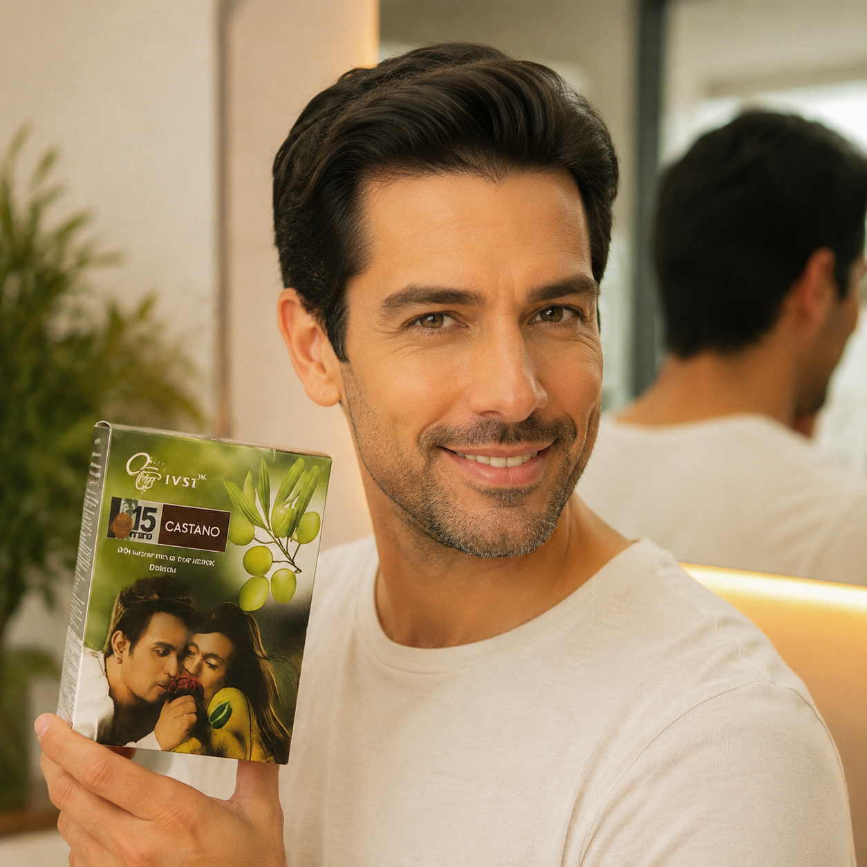 Shampoo Cubre Canas IVSI - Lifestyle Hombre Cabello Oscuro Ecuador