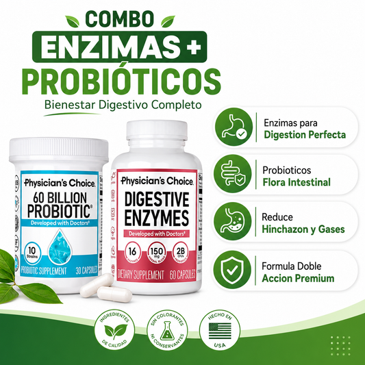 Physicians Choice Combo - Infografico Doble Accion Digestion Ecuador