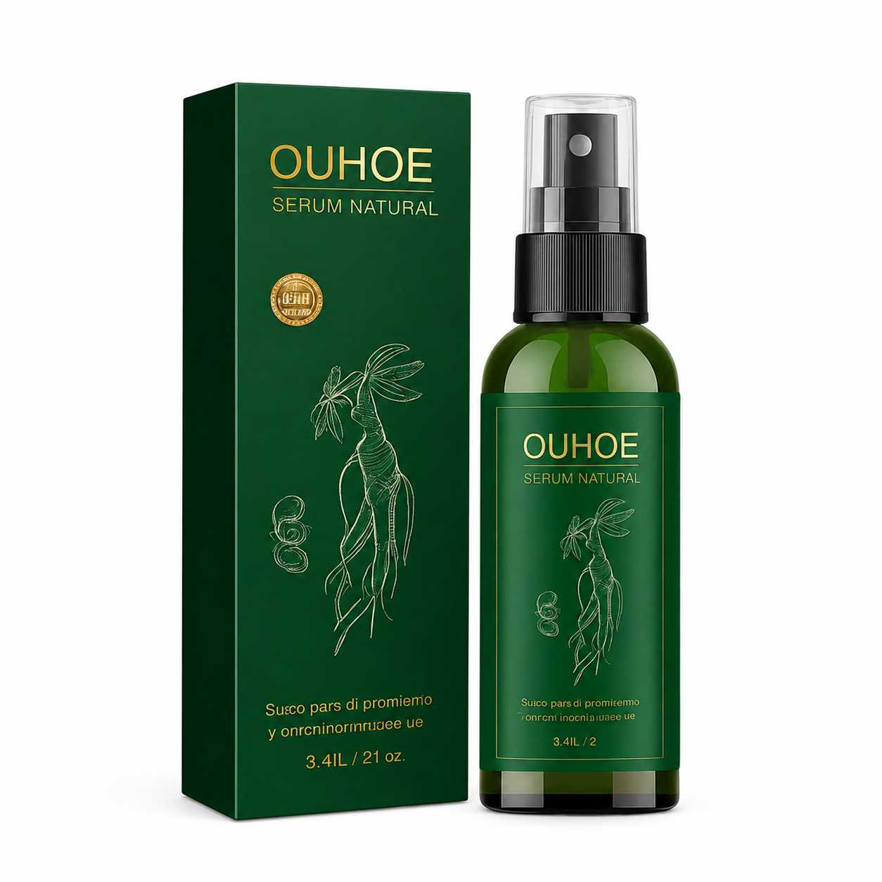 Tonico OUHOE 60ml Reafirmante Antiarrugas - Producto Fondo Blanco Ecuador
