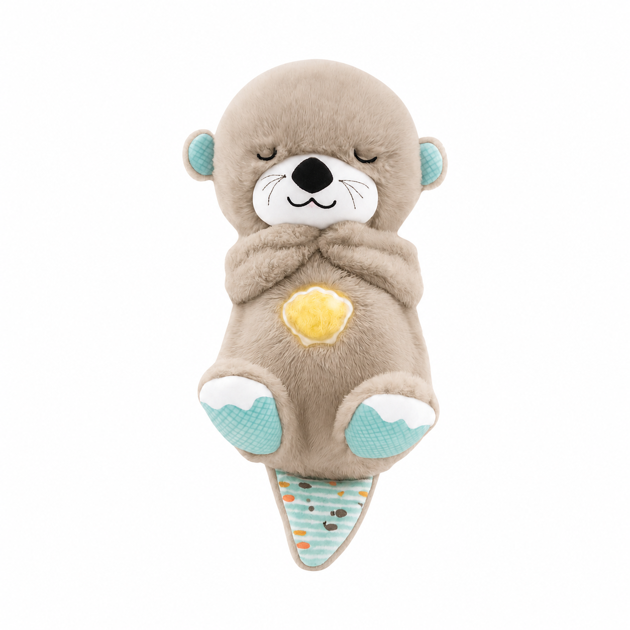 Peluche Nutria Relajante 30cm Musica Luz Descanso - Producto Fondo Blanco Ecuador