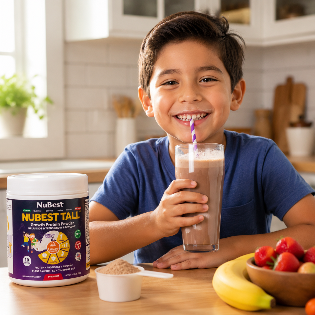Nubest Tall Growth - Lifestyle Nino Saludable Batido Chocolate Ecuador